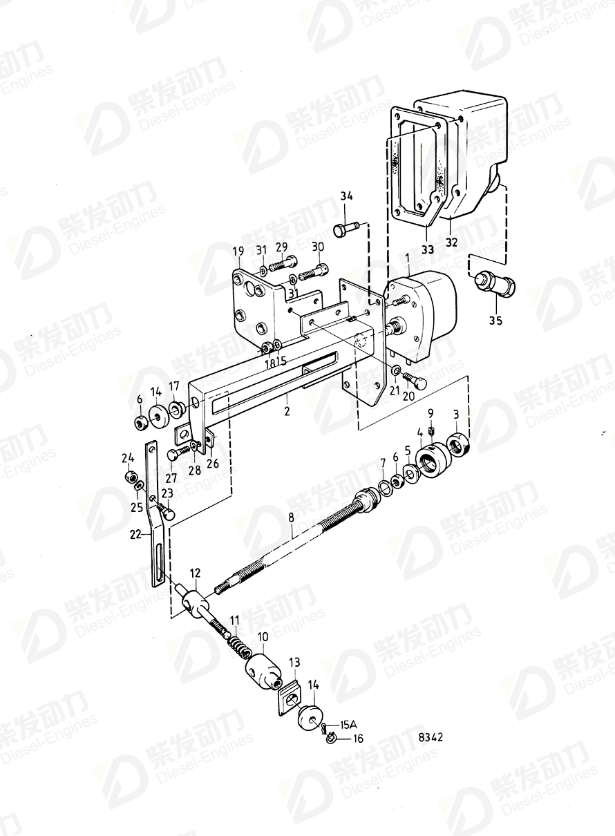 VOLVO Carbon brush set 876001 Drawing VOLVO Carbon brush set 876001 Drawing
